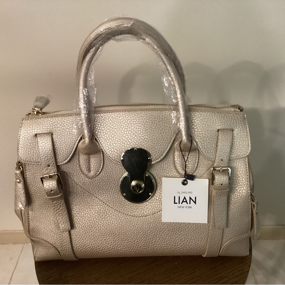 NWT Champagne Gold Galian Handbag